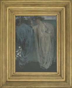 Symfoni i grøn og violet, ca. 1868 (olie på mølleplade monteret på træpanel) af James Abbott McNeill Whistler